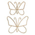 Aplique Set x2 mariposas Oro Folya 14x1x12cm - 19x1x16 cm