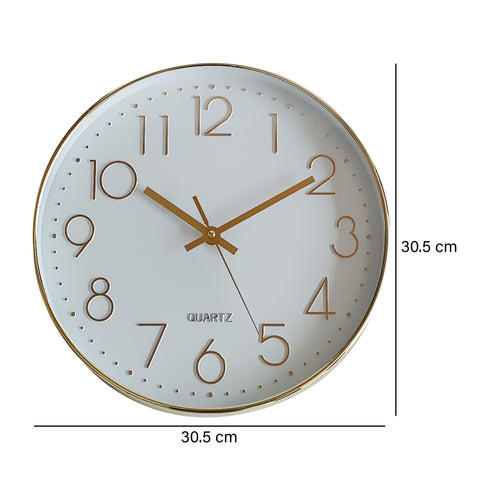 Reloj cromado Oro Tempus 30.5 x 30.5 cm