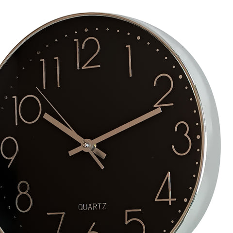 Reloj cromado Plata Tempus 30.5 x 30.5 cm