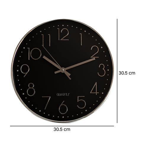 Reloj cromado Plata Tempus 30.5 x 30.5 cm