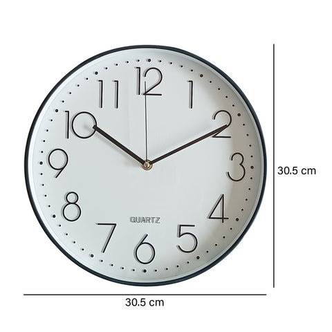 Reloj clásico Blanco Tempus 30.5 x 30.5 cm