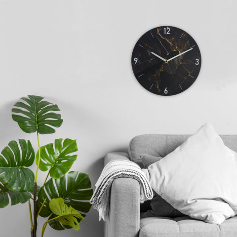Reloj Negro Muralia 30 x 30 cm