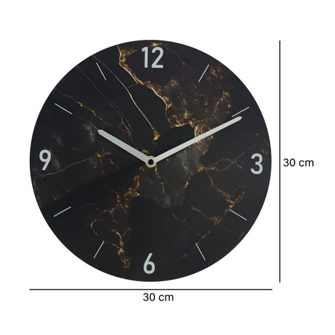 Reloj Negro Muralia 30 x 30 cm
