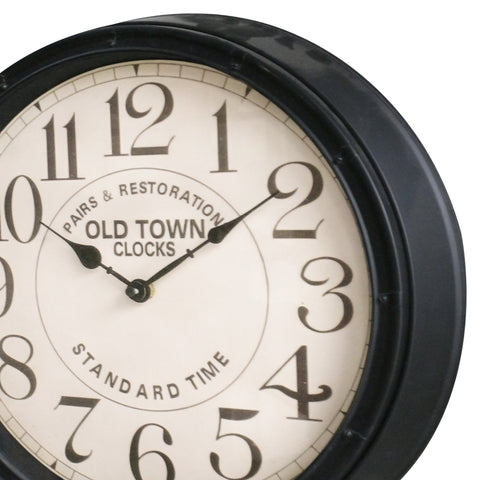 Reloj vintage Negro Antique 40 x 40 cm