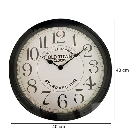 Reloj vintage Negro Antique 40 x 40 cm