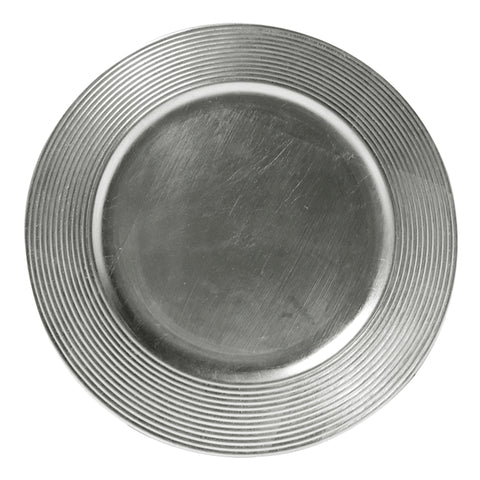 Base de Plato Líneas Plata Botanical 33 x 33 x 1.7 cm