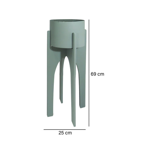 Maceta Industrial Verde  25 x 69 cm