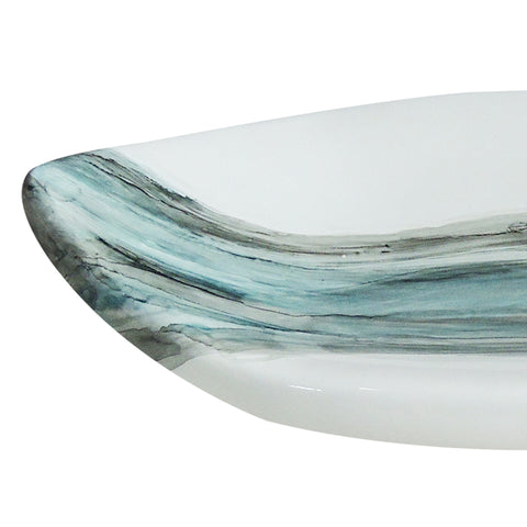 Batea Blanco Azul Rio 35x7 cm