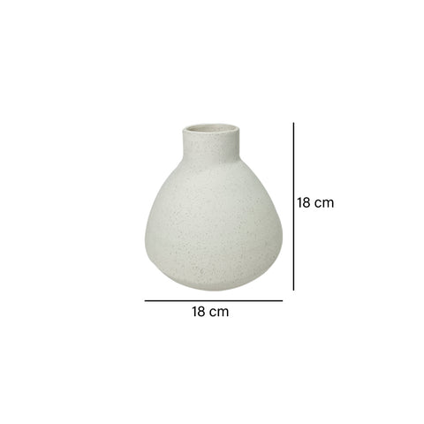 Florero cono Blanco alma 18 x 18 x 18 cm