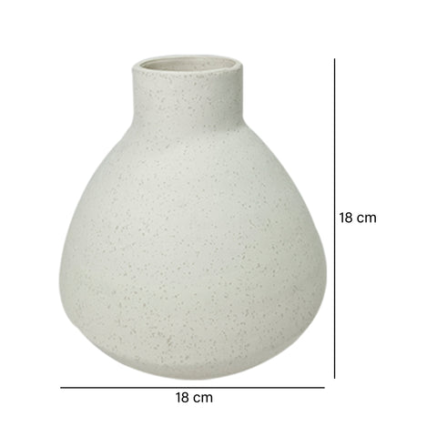 Florero cono Blanco alma 18 x 18 x 18 cm