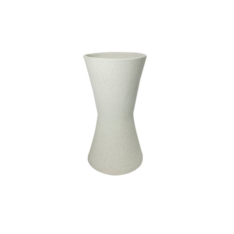 Florero cintura Blanco alma 15 x 15 x 27 cm