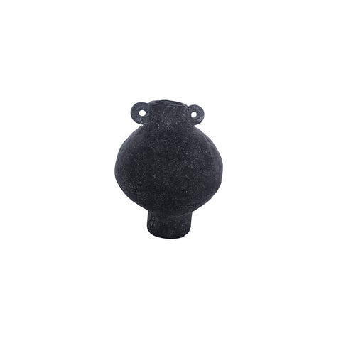 Florero Anfora Negro Rutico 15.5X20 cm