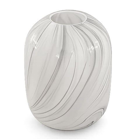 Florero Marmol pequeño Blanco Alba 13.5 x 13.5 x 17.5 cm