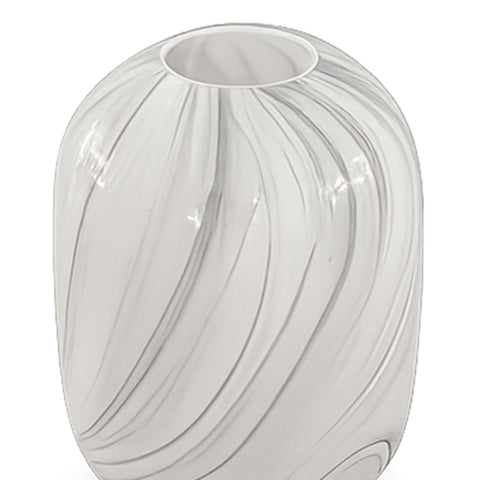 Florero Marmol pequeño Blanco Alba 13.5 x 13.5 x 17.5 cm