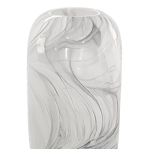 Florero Marmol grande Blanco Alba 14.7 x 14.7 x 26.7 cm