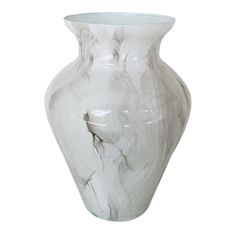 Jarrón Marmol Blanco Alba 18.5 x 18.5 x 24 cm