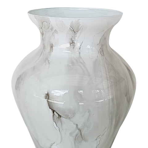 Jarrón Marmol Blanco Alba 18.5 x 18.5 x 24 cm