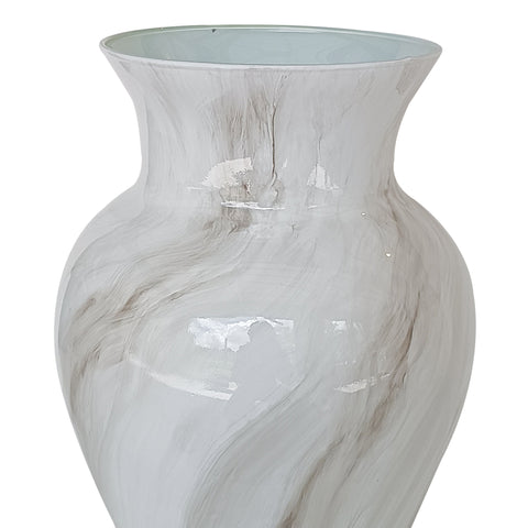 Jarrón Marmol Blanco Alba 21 x 21 x 32 cm