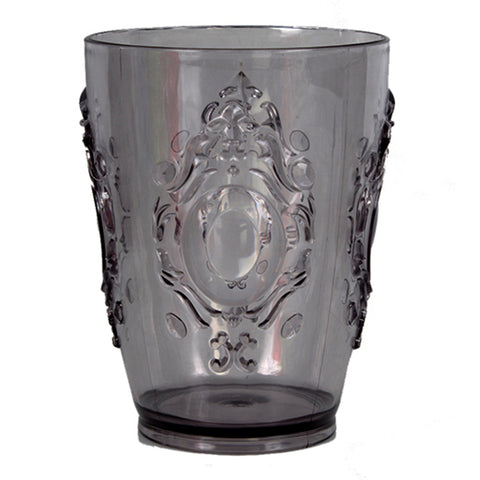 Vaso Arabesco Peq Plástico en Transparente y Gris 8.6X11.5 cm