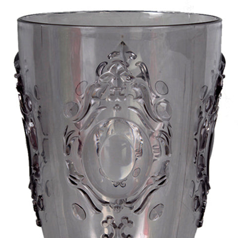 Vaso Arabesco Peq Plástico en Transparente y Gris 8.6X11.5 cm