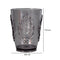 Vaso Arabesco Peq Plástico en Transparente y Gris 8.6X11.5 cm