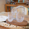 Vaso geométrico Transparente Viena 8x8x14 cm