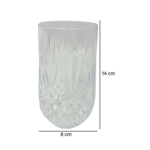 Vaso geométrico Transparente Viena 8x8x14 cm