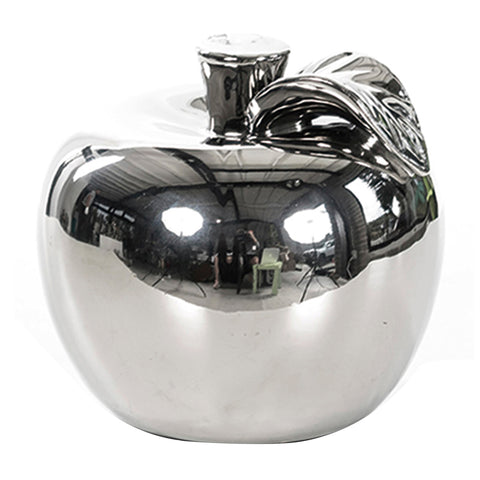 Escultura Manzana Plata Dinastía 15 x 15 cm