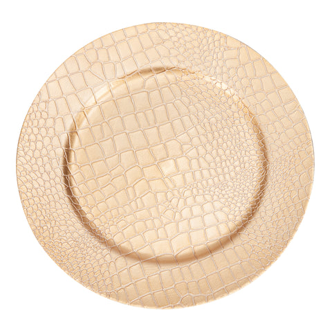 Base de Plato Escamas Oro Esencia 33 x 33 x 1.7 cm