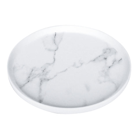 Plato pando pequeño Carrara Blanco 20.5x20.5x1.5 cm