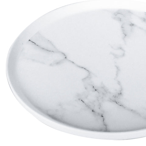 Plato pando grande Carrara Blanco 28x28x1.7 cm