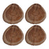 Set x4 portavasos tronco Cafe Portavasos 10 x 10 x 0.5 cm