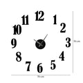 Reloj 3D Amsterdam Negro 70 x 70 cm