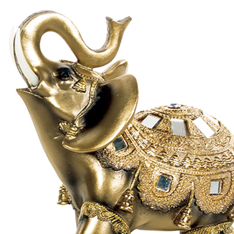 Escultura Elefante Oro Mystical 21.5 x 11 x 21 cm