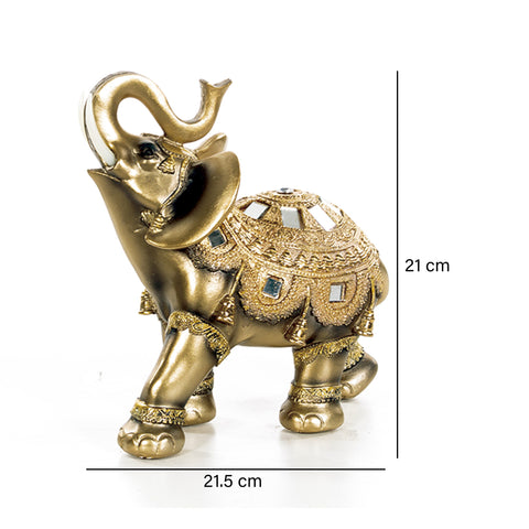 Escultura Elefante Oro Mystical 21.5 x 11 x 21 cm