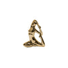 Escultura mujer yoga brazo - pie Oro 15.5x8x18 cm