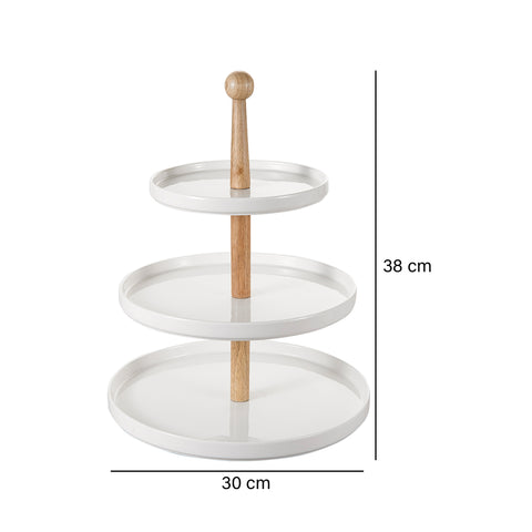 Torre 3 Pisos Blanco Utilitarios 30x30x38 cm
