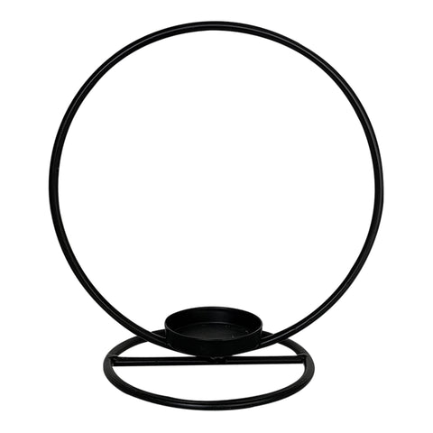 Candelabro Aro pequeño Negro Sogno 21 x 10 x 22 cm