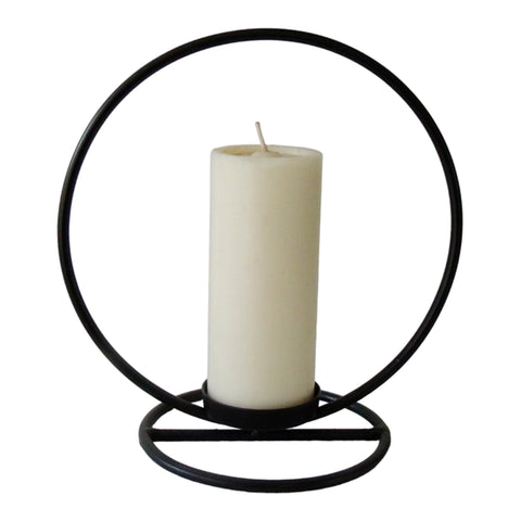 Candelabro Aro pequeño Negro Sogno 21 x 10 x 22 cm