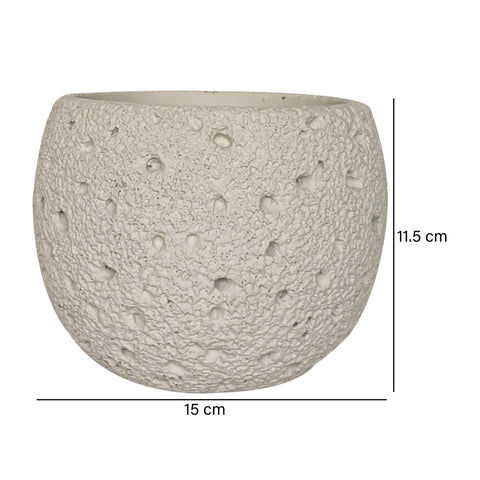 Matera crater Beige Basaltika 15X15x11.5 cm