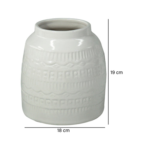 Jarrón Blanco Origen 18X19cm