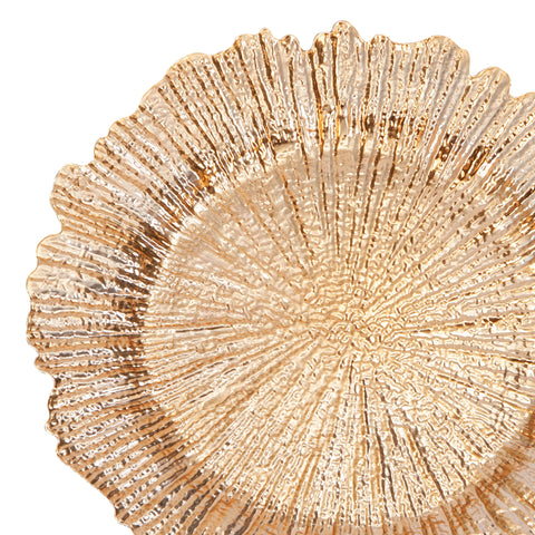 Base de Plato Irregular Oro Esencia 33 x 33 x 1.6 cm