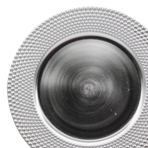 Base de Plato Hexágonos Plata Esencia 33 x 33 x 1.7 cm