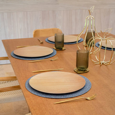 Base de Plato Madera Beige Esencia 33 x 33 x 1.7 cm