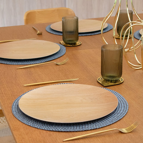 Base de Plato Madera Beige Esencia 33 x 33 x 1.7 cm