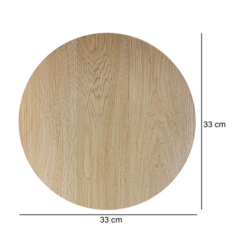 Base de Plato Madera Beige Esencia 33 x 33 x 1.7 cm