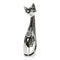 Escultura Gato Plata Dubai 6.5 x 6.5 x 25.5 cm