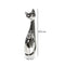 Escultura Gato Plata Dubai 6.5 x 6.5 x 25.5 cm
