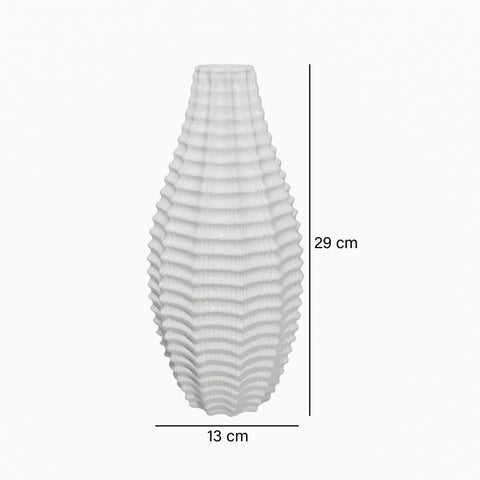 Florero Ostuni Blanco 13X13X29 cm
