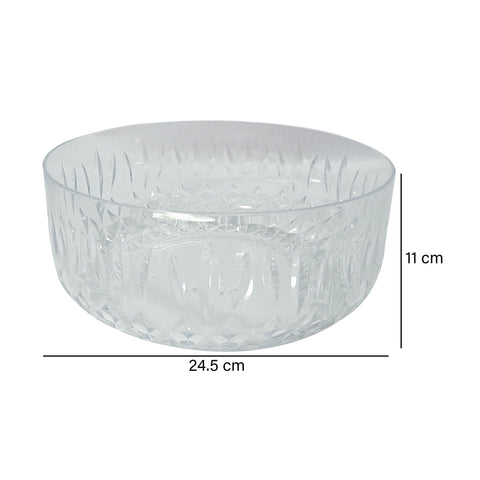 Ensaladera geométrica Transparente Viena 24.5x24.5x11 cm